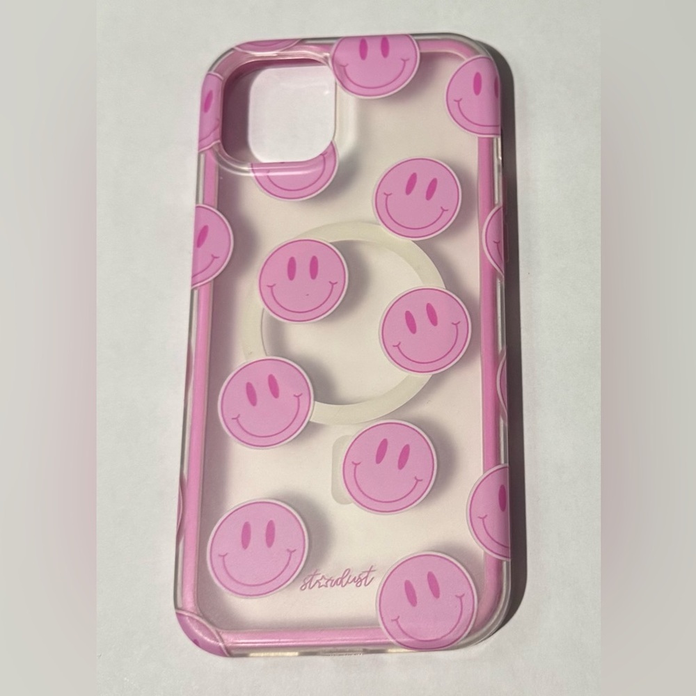 Pink & White Smiley Face Phone Case